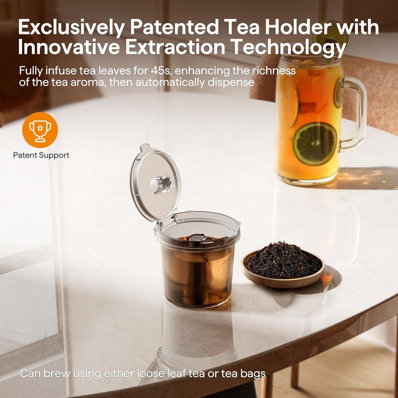Tastyle Single Serve Coffee Maker for K Cup, Ground and Tea, Hot and Iced Coffee Machines with Bold Setting, 6 to 16 Oz Brew Sizes, Compact for Small Spaces, Purple (2.0 Version) - Image 5